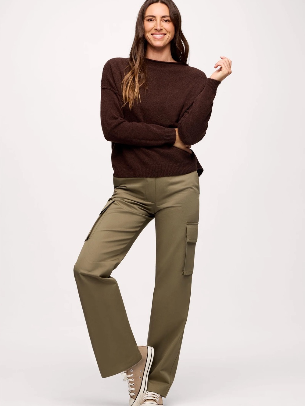 nuuds Cozy Knit Mockneck Sweater Everyday Look Boxy Relaxed Fit